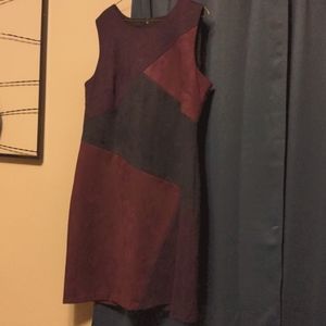 Dkny suede sleeveless dress
